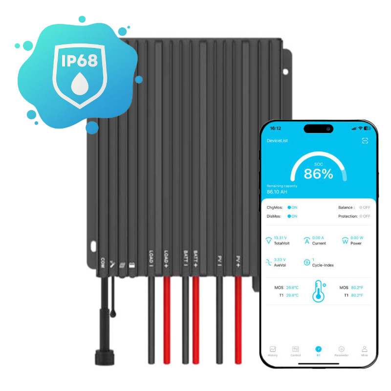 zestaw solarny na lodz 105w z wodoodpornym regulatorem mppt ip68 7