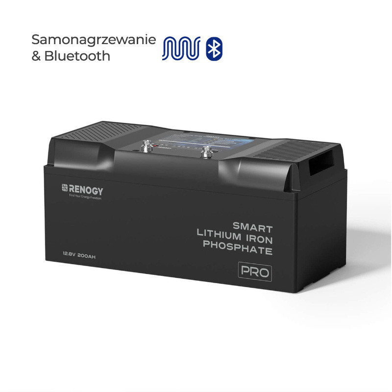 akumulator renogy lifepo4 12v 200ah pro smart z bluetooth i funkcja samonagrzewania