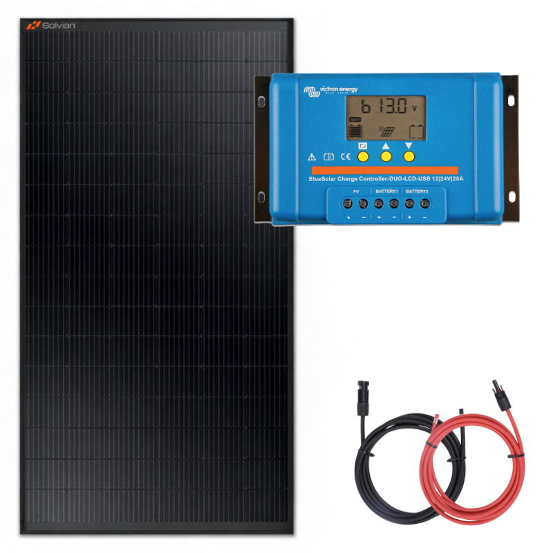 Obrazek produktu Panel słoneczny 2x180W z regulatorem ładowania 20A LCD (SKU: 1914) importowany z CSV (SunTrack)