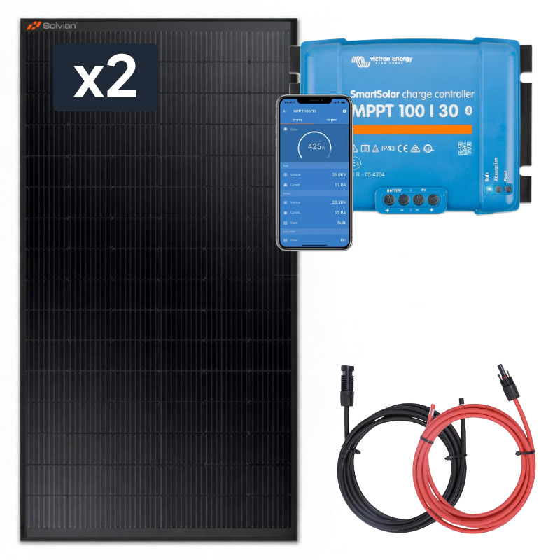 Obrazek produktu Panel słoneczny 2x455W z regulatorem 30A MPPT (SKU: 1621) importowany z CSV (SunTrack)