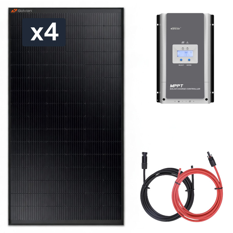 Obrazek produktu Panel słoneczny 4x455W z regulatorem ładowania 60A MPPT 24V (SKU: 2374) importowany z CSV (SunTrack)
