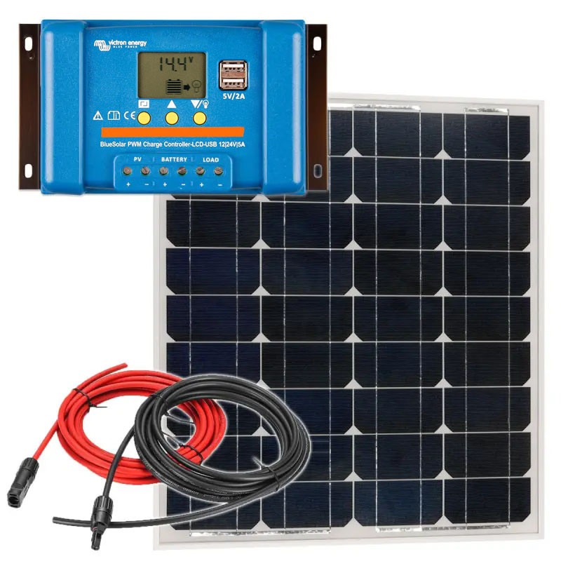 Obrazek produktu Panel słoneczny 55W z regulatorem ładowania 5A (SKU: 1173) importowany z CSV (SunTrack)