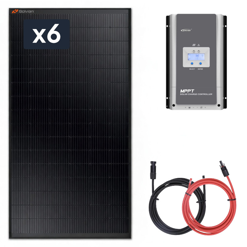 Obrazek produktu Panel słoneczny 6x455W z regulatorem ładowania 100A MPPT 24V (SKU: 3732) importowany z CSV (SunTrack)