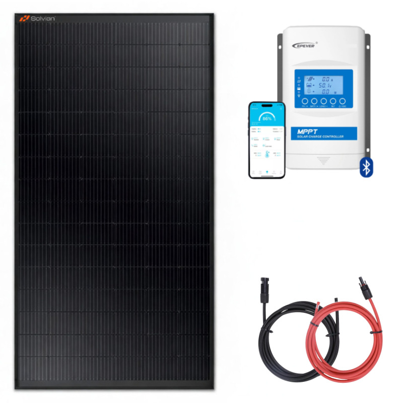 Obrazek produktu Zestaw do kampera panel sztywny 180W, regulator ładowania MPPT (SKU: 2554) importowany z CSV (SunTrack)