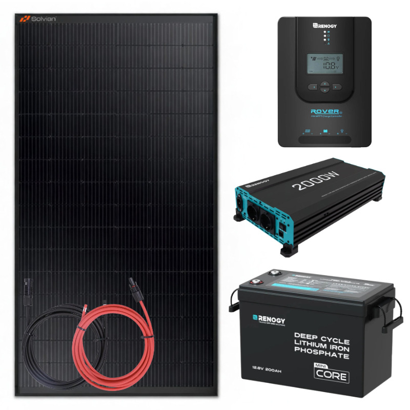 Obrazek produktu Zestaw solarny 455 W do kampera RENOGY 200Ah 2kW (SKU: 10543) importowany z CSV (SunTrack)